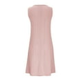 thumbnail image 5 of FRSASU Women's Summer Sleeveless Dress V-Neck Casual Loose Fit Sundress Lace Hollow Out A-Line Flowy Beach Dresses Pink, 5 of 6