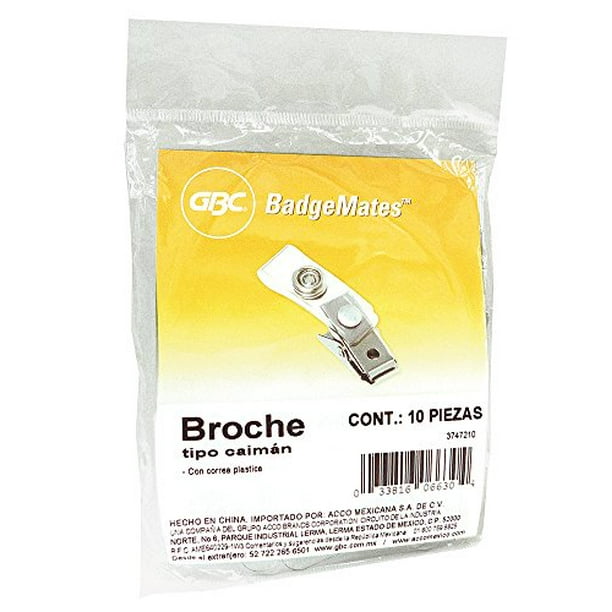 GBC ID Badge Clips, Clear, 10 Clips per Pack (3747210)