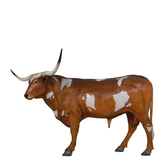 Texas Long Horn Bull Life Size Statue