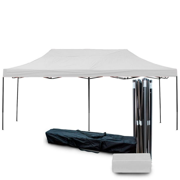 Toldo Carpa Impermeable Plegable De Acero 3x6m Kingsman blanco KingsHouse 293422