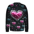 thumbnail image 4 of NuoCaiYun Womens Valentine's Day Sweatshirt Cute Love Heart Grahic Print Lover Gift Long Sleeve Pullover Tops, 4 of 6