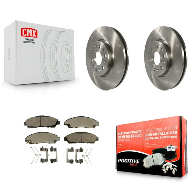 Transit Auto Front Disc Brake Rotors and Semi-Metallic Pads Kit for Car Chevrolet Traverse GMC Acadia Buick Enclave Blazer K8F-100094