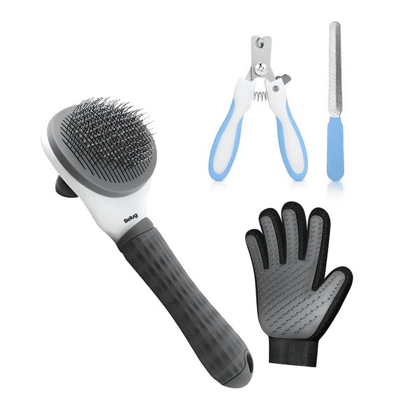 "Cepillo Deslanador Peine Para Perro Gatos Mascotas Belug, Gris "