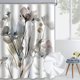 thumbnail image 4 of Cortina de ducha de poliéster impermeable con ganchos - Decoración de baño impresa digital, sin instalación de perforaciones, 180x200cm, 4 of 6
