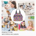 thumbnail image 7 of Fuzoiu The Garden Tricolor Pansy Flower Print Insulated Lunch Bag for Women Men Large Reusable Lunch Box Adult Leakproof Portable Cooler Tote Bags for Work Picnic, 7 of 7
