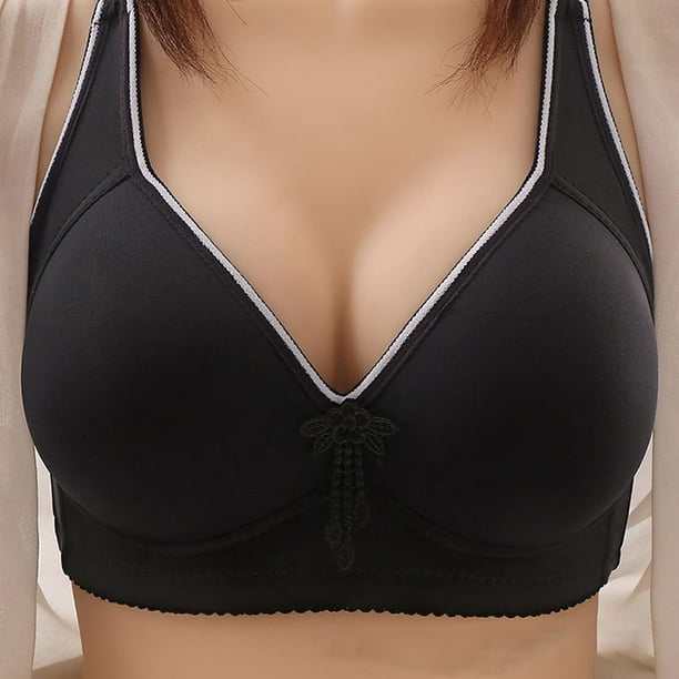  Push Up Bra For Women Bras None Underwire Brassiere Bras 36c ( Black, M) : Clothing, Shoes & Jewelry