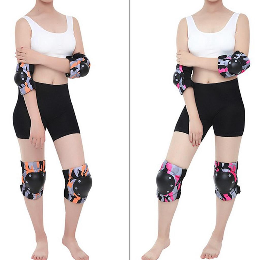 1 Piece Adult Elbow Knee Pads for Roller Skating Scooter Skateboard Climbing Cycling Accessory Orange L