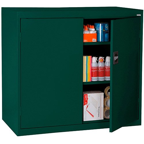 Sandusky Lee 46 W X 24 D X 42 H Elite Series Counter Height Locking Storage Cabinet 690 Lb Capacity Forest Green Walmart Com Walmart Com