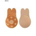thumbnail image 2 of 2Pairs Women's Rabbit Ear Invisible Lifting Bras Reusable Silicone Nipple Covers Push Up Backless Bra "Beige, Cup C/D", 2 of 6