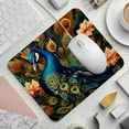 thumbnail image 2 of Peacock Square Desk Mat Mousepad, 8.3x9.8 Inch Non-Slip Rubber Bottom, Printed Gaming Mousepad for Office and Gaming, 2 of 6
