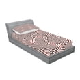 thumbnail image 2 of Ambesonne Geometric Fitted Sheet & Pillow Sham Set, Celtic Baroque Boho, Twin, Brown Beige, 2 of 2