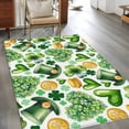 thumbnail image 4 of Area Rug 48×72in, St Patrick's Day Clovers Hat Coin Floor Carpet Living Room Rug, Green Heart Shamrocks Leaf Non-Slip Welcome Mat Indoor Rugs for Bedroom Dining Room, 4 of 9