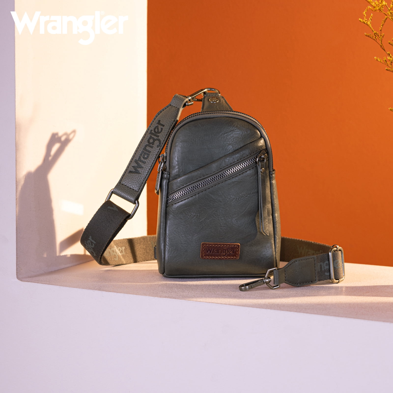 Wrangler Small Crossbody Sling Bags for Women Fanny Packs Chest Bag for Travel