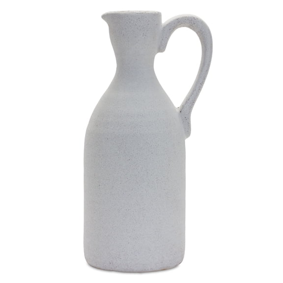 Melrose Terracotta Pitcher Vase - 13.5" - White