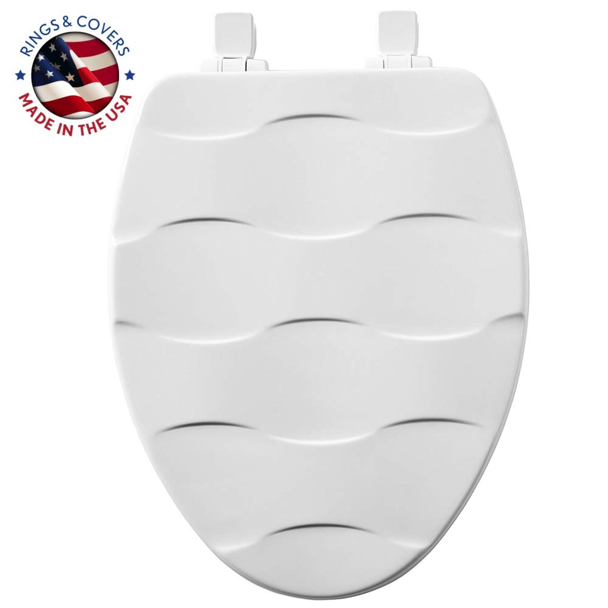 Mayfair Slow Close Elongated White Enameled Wood Toilet Seat