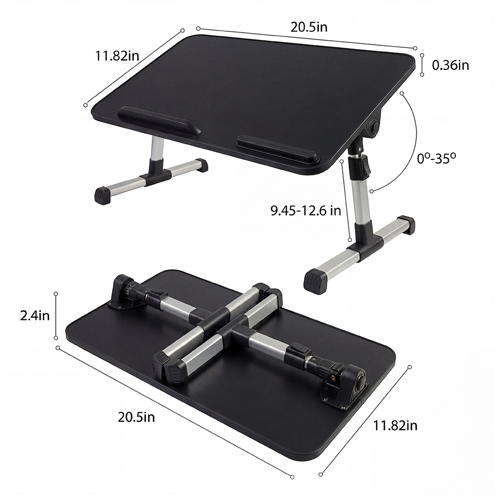 Cowin Adjustable Laptop Desk with Foldable Design, Black photo 4