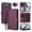 Darkpurple, variant on Phone Case for Motorola Moto G 5G 2025 Wallet Cell Cover with Wrist & Shoulder Strap, Embossed Flower Flip Zipper Card Holder Slots Stand PU Leather Wallet Case for Women Girls Men Women, Darkpurple