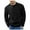 145# Black, variant on Men's Fisherman Cable Crewneck Sweater Winter Casual Sweater for Men Knitted Pullover Sweaters with Ribbing Edge Pink M