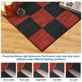 thumbnail image 3 of Hasoo Christmas Plaid Runner Room Decor Carpet Indoor Modern Washable Throw Rug for Hallway 2' x 8' Black/Red, 3 of 5