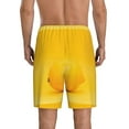 thumbnail image 3 of Bixox Men's Yellow Lemon printed lightweight casual shorts, soft sleep shorts with pockets., 3 of 7
