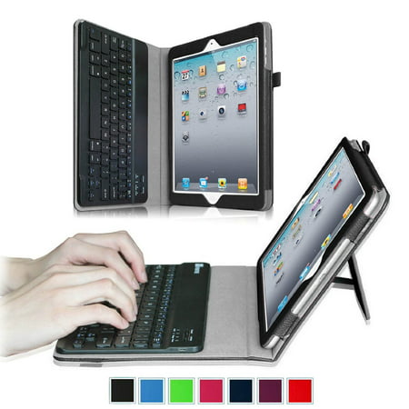For Apple iPad 4, iPad 3 & iPad 2 Keyboard Case - Fintie Folio Case With Removable Bluetooth Keyboard,