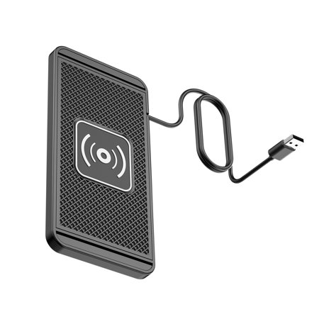 JIAHAOO Non-slip Silicone Car Wireless Charger Pad for Phone Samsung Devices 5-15W Fast Charging for Car Storage and Dashboard