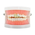 thumbnail image 2 of Unique Bargains 1 Pc Fake Grills Hip Hop Double Teeth Hollowout Teeth Grillz Gold Tone, 2 of 6