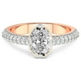 thumbnail image 3 of 5 Carat IGI Certified Oval Shape Lab Grown Diamond Engagement Ring | 14K Rose Gold |Eloa Secret Halo Diamond Ring | FG-VS1-VS2 Quality Friendly Diamonds, 3 of 4