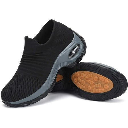 

Women s Sneakers Sport Shoes Sock Sneakers Slip on Mesh Air Cushion Comfortable Wedge Easy Shoes Platform Loafers