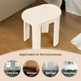 thumbnail image 3 of Modern Minimalist Low Small Plastic Round Stool, White, 3 of 8
