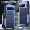 thumbnail image 3 of Nalacover Google Pixel 8 Pro Case, Heavy Duty 3 in 1 Rugged Shockproof Rugged Silicone Hybrid Hard PC Soft TPU Bumper Camera Raised Drop Protective Girls Women Boy Men Phone Covers, Lightpurple, 3 of 7