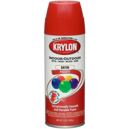 Indoor/Outdoor Aerosol Paint 12 Ounces-Satin Pimento