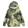 thumbnail image 4 of Xyxonk Camo Girls Hoodies Kids Size 10-12 Long Sleeve Maple Leaf Graphic Oversized Camouflage Sweatshirt with Pocket Fall Winter Hunting Fleece Pullover Tops,Turquoise 160, 4 of 4