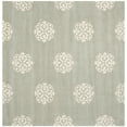 thumbnail image 2 of Safavieh Soho Collection SOH724C Handmade Grey and Ivory Wool Square Area Rug, 8 feet Square (8' Square), 2 of 2