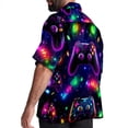 thumbnail image 3 of Game Controller Men's Short Sleeve Button Down Casual Beach Printed Shirts, 3 of 6