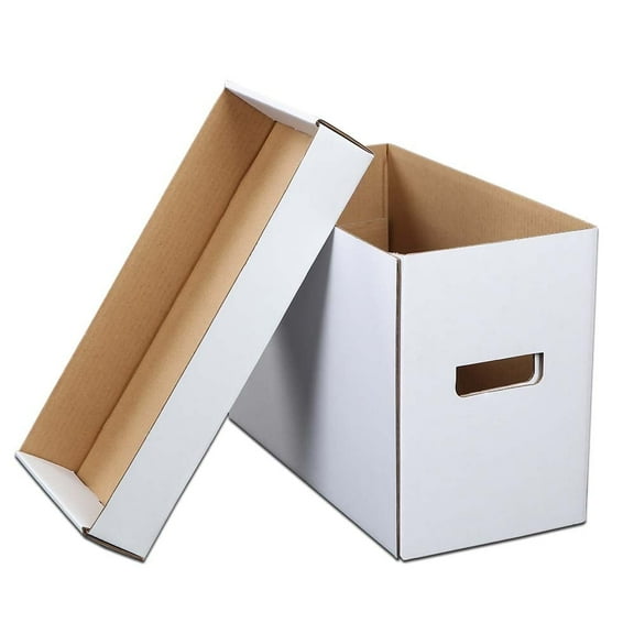 CROSSDESIGN 3 Pcs Short Comic Book Storage Boxes Holds 150 175 Stackable Archival Cardboard