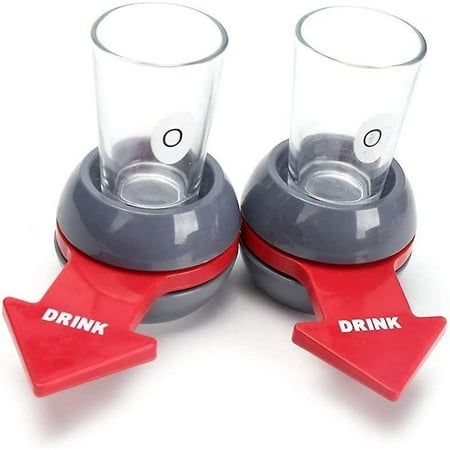 Spin The Shot With Shot Glass Spinner,spin And Drinking Game Shot For Bar  Parties Holidays,get Togethers(set Of 2-red)