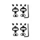 thumbnail image 1 of Eigraketly 1 par de tacos de Pedal de bicicleta de montaña con llave de repuesto para bicicletas, placas de bloqueo antideslizantes, accesorios para Tipo 1 2piezas Eigraketly  CBP445031, 1 of 5