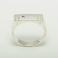 thumbnail image 2 of LBG British Made 18k White Gold Natural Sapphire Mens Band Ring - 25 size options - Size 7.25, 2 of 6