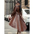 thumbnail image 4 of Chaqueta de plumón de piel de cabra auténtica de Tayikistán para mujer, abrigos largos de invierno, parkas de lujo con cuello de piel de zorro y visón bordado, 4 of 5
