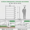 thumbnail image 5 of MAYEERTY 72" x 47" Outdoor Metal Privacy Screen, 6-Panel Decorative Screen for Patio, Balcony & Garden, White, 5 of 7