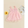 thumbnail image 3 of Bagilaanoe Toddler Baby Girl Summer Dress Flowers Print Sleeveless A-line Princess Dresses 6M 12M 18M 24M 3T 4T Kid Tulle Skirt, 3 of 7