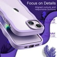 thumbnail image 5 of JETech Cute Case for iPhone 14 6.1-Inch, Wave Frame Curly Shape Shockproof Phone Cover for Women and Girls, Clear Hard PC Back (Purple), 5 of 7