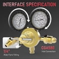 thumbnail image 5 of Nitrogen Regulator+Hose,0-800 PSI and 0-4000PSI Output Pressure,CGA580 Inlet Connection and 1/4in M-2025, 5 of 5
