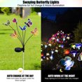 thumbnail image 5 of Qoosea 2 pack Solar Garden Lights, Solar Butterfly Swaying Lights Outdoor Waterproof IP65, Multi-Color Solar Powered Butterfly LED Lighting for Yard Garden Pathway Lawns Décor, 5 of 7