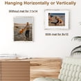 thumbnail image 5 of decorUhome 11x14 Solid Wood Picture Frame, Display 8x10 Pictures with Mat or 11x14 without Mat, Photo Frame for Home Decor, Distressed White, 5 of 9