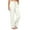 White, variant on Fashionable Sweatpants Women Solid Color Elastic Waist Strap Drawstring Pocket Fall Clothes Spring Outfits Resort Wear 2025 Navy S-2XL