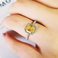 thumbnail image 3 of New Clear Canary Yellow Stone Ring, 3 of 3