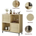 thumbnail image 6 of 39.8"W Coffee Bar Cabinet, Farmhouse Sideboard Buffet Cabinet with Storage, Wine Liquor Bar Cabinet with Metal Sliding Door, Wood Accent Cabinet for Kitchen, Dining Room, Living Room, 6 of 9