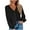 Black, variant on Women's Lightweight Crochet Cropped Cardigan 2024 V Neck Long Sleeve Button Down Bolero Shrug Sweater Tops
